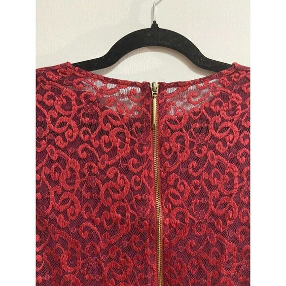 Kimchi Blue Lucinda Scalloped Lace Bodycon Mini Dress In Wine Color Size… - Picture 14 of 14